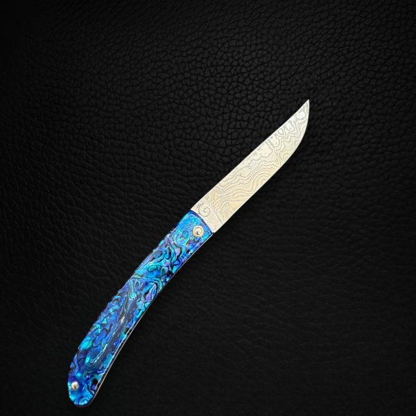 couteau pliant artisanal en abalone