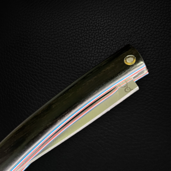 couteau pliant en ebene tricolore